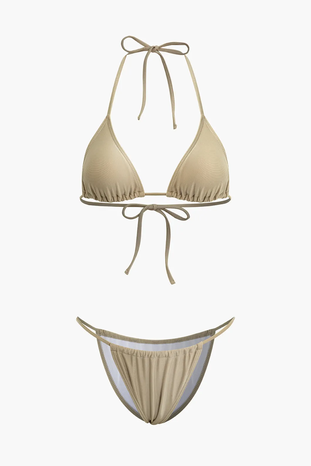 Halter Bikini And Tie Dye Cover Up Sarong 3-pcs Set>MICAS Best