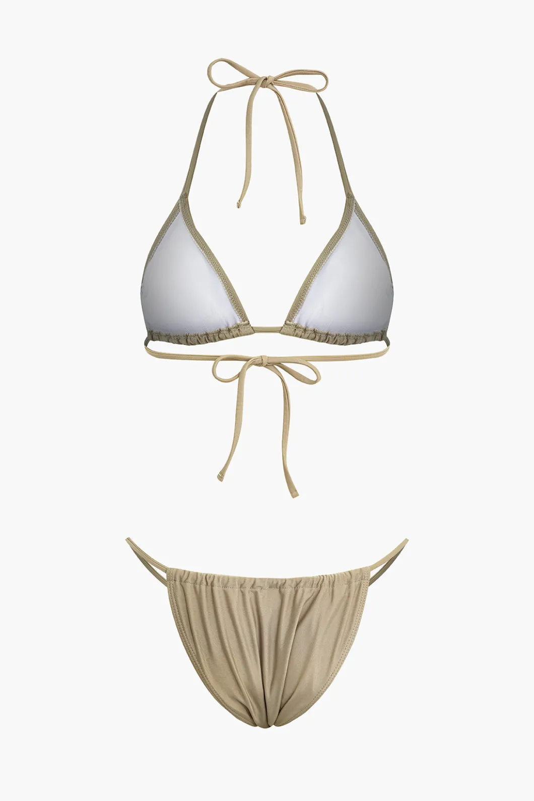 Halter Bikini And Tie Dye Cover Up Sarong 3-pcs Set>MICAS Best