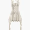 Halter Neck Ruffle Mini Dress>MICAS Sale