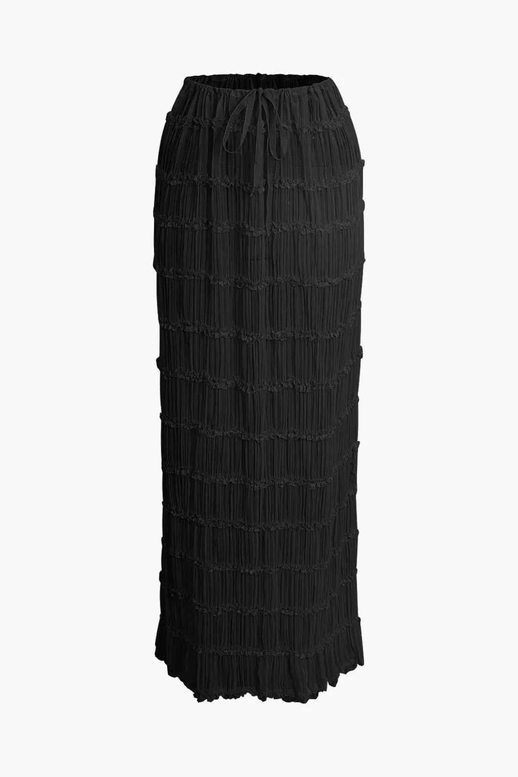 Halter Neck Tie Ruched Backless Ruffle Skirt Set>MICAS Best