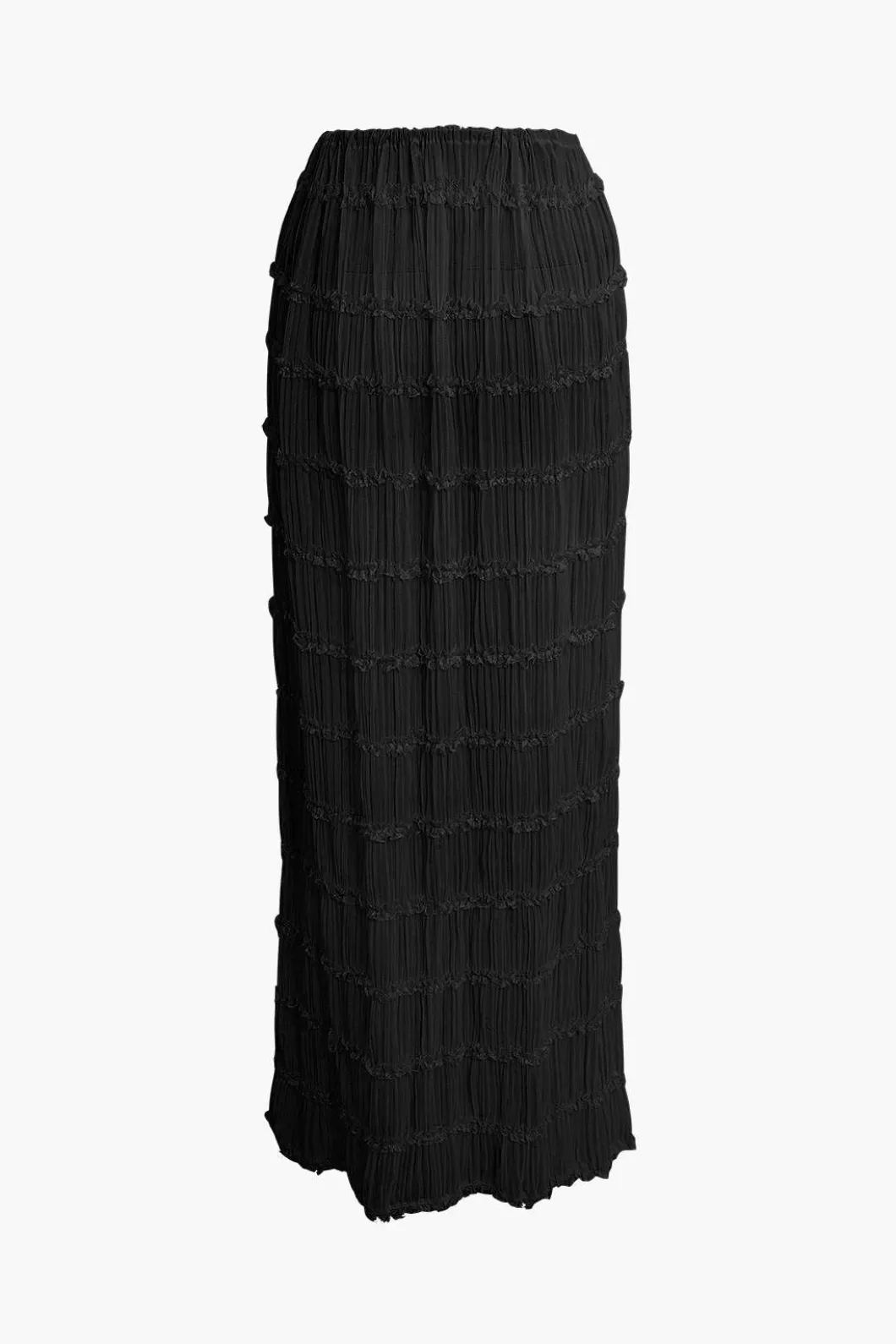 Halter Neck Tie Ruched Backless Ruffle Skirt Set>MICAS Best