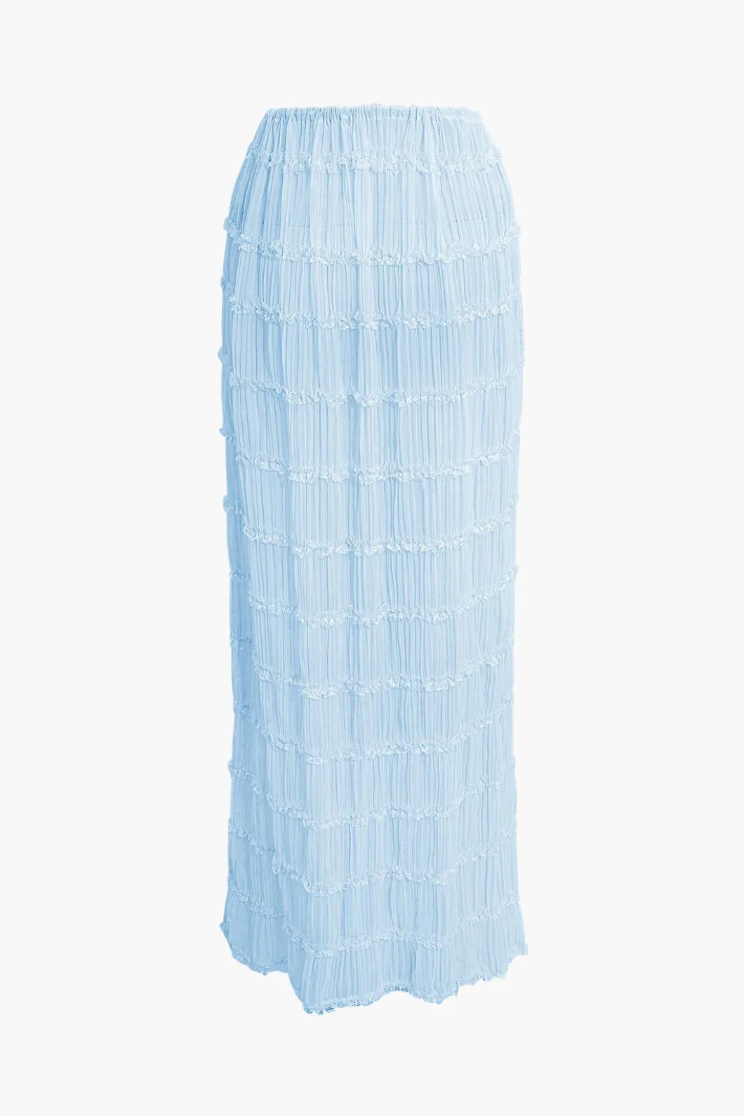 Halter Neck Tie Ruched Backless Ruffle Skirt Set>MICAS Best