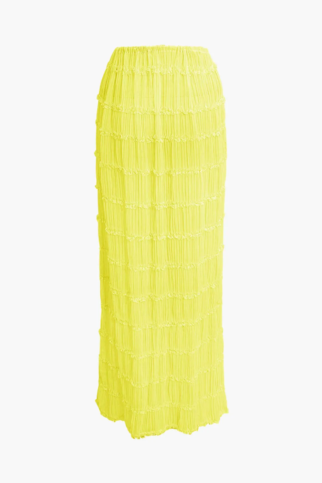 Halter Neck Tie Ruched Backless Ruffle Skirt Set>MICAS Best