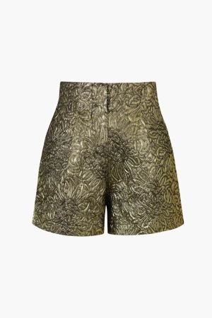 High Waisted Jacquard Shorts>MICAS Discount