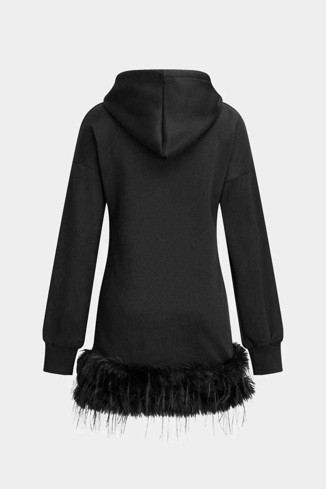 Hooded Pocket Long Sleeve Mini Dress>MICAS New