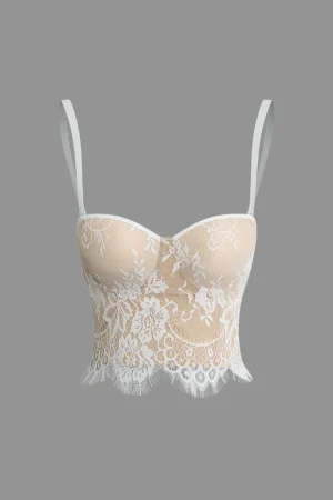 Hook And Eye Lace Bustier Cami Top>MICAS Outlet