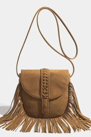 Imitation Deer Skin Fringe Cross-Body Bag>MICAS Online