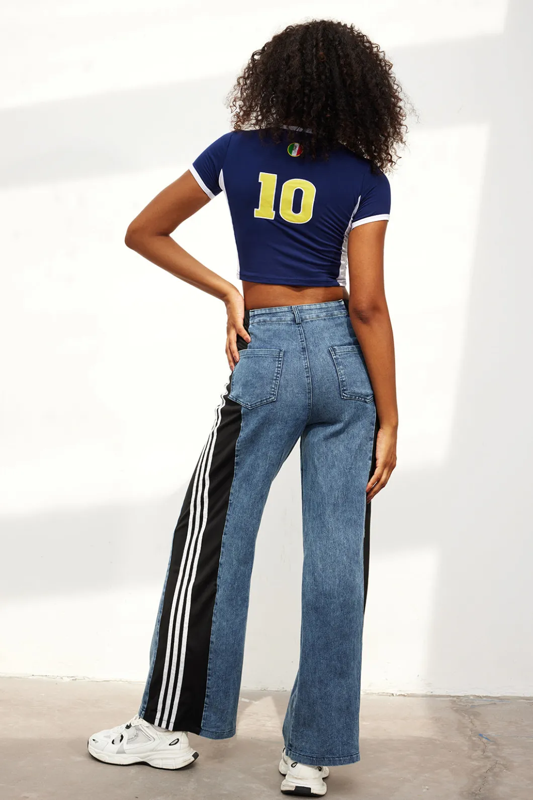 Italia Letter Embroidery T-shirt>MICAS Hot