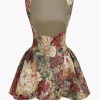 Jacquard Ruched Sleeveless Mini Dress>MICAS Outlet