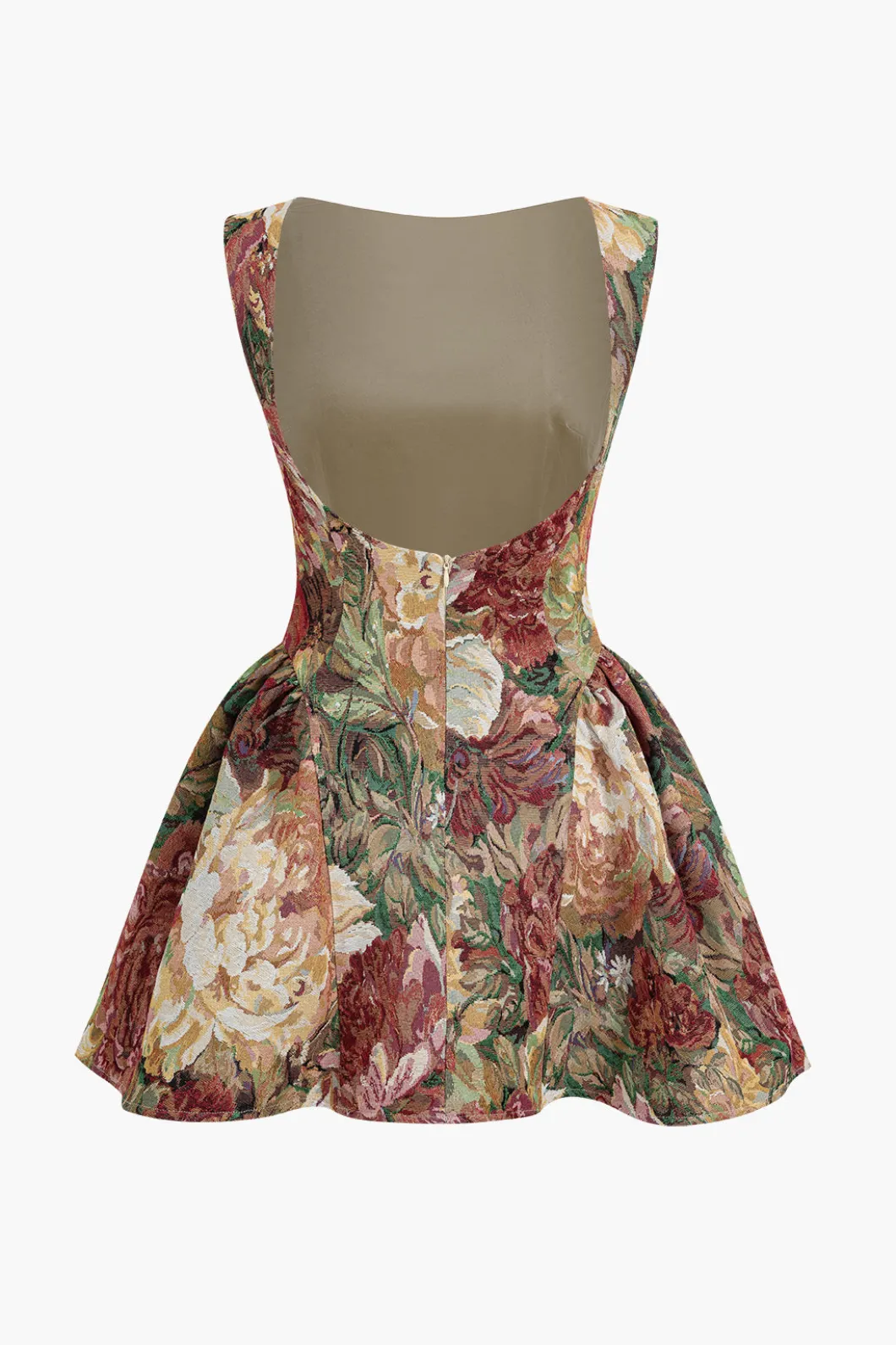 Jacquard Ruched Sleeveless Mini Dress>MICAS Outlet