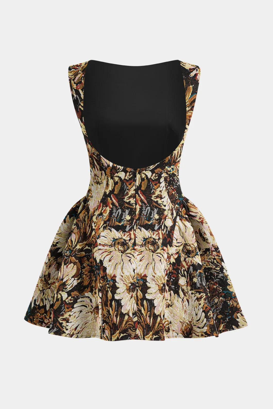Jacquard Ruched Sleeveless Mini Dress>MICAS Outlet