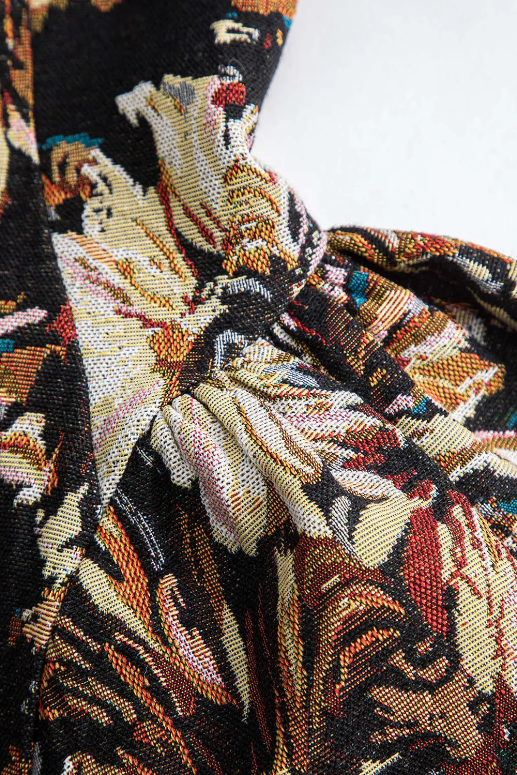 Jacquard Ruched Sleeveless Mini Dress>MICAS Outlet