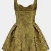 Jacquard Ruched Sleeveless Mini Dress>MICAS Sale