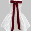 Jacquard Strapless Bow Knotted Mini Dress>MICAS Best