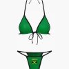 JAMAICA Embroidered Contrast Bikini Set>MICAS New