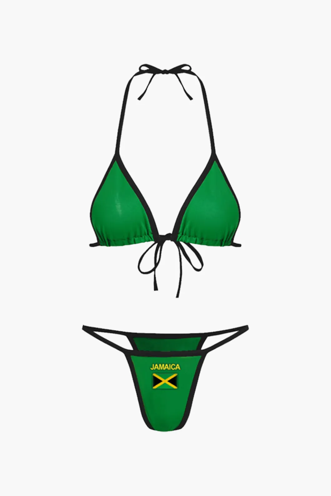 JAMAICA Embroidered Contrast Bikini Set>MICAS New