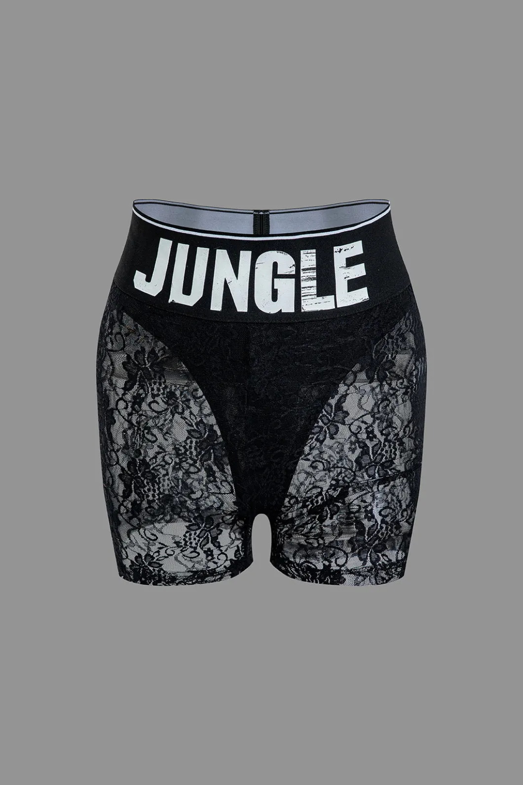 Jungle Print Knot Sleeveless Top And Lace Shorts Set>MICAS Best