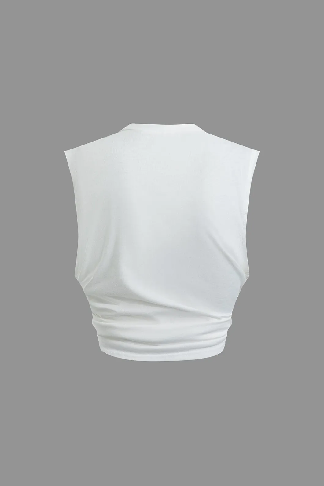 Jungle Print Knot Sleeveless Top And Lace Shorts Set>MICAS Best