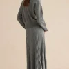 Knit Asymmetrical Button Long-Sleeve Top>MICAS Clearance