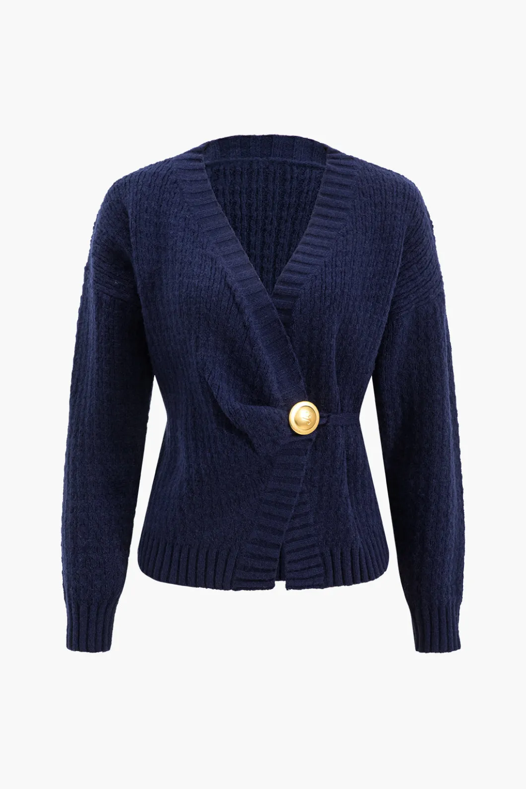 Knit Button V-neck Cardigan>MICAS Outlet