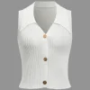 Knit Button V-Neck Tank Top>MICAS Best