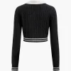 Knit Color Block Button Fake Pockets Long-Sleeve Top>MICAS Sale