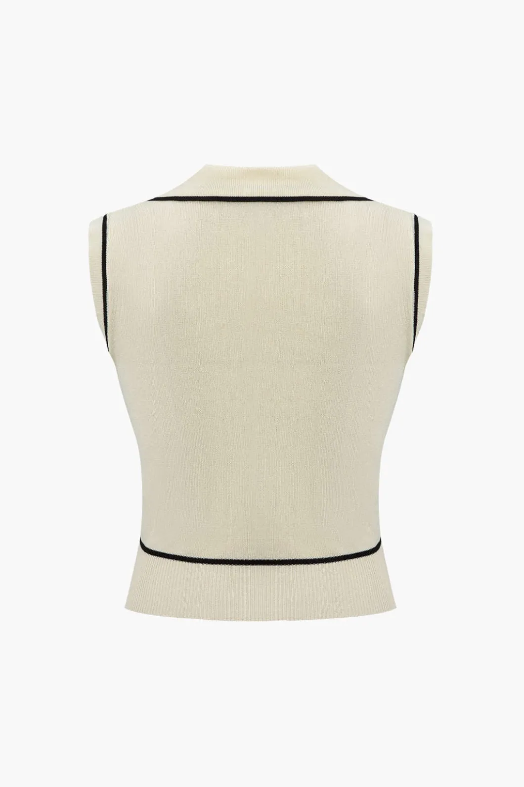 Knit Color Block Button Vest>MICAS Discount