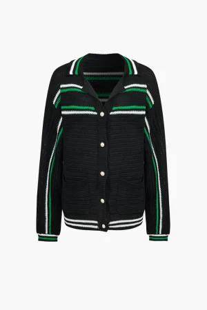 Knit Color Block Pocket Cardigan>MICAS Hot