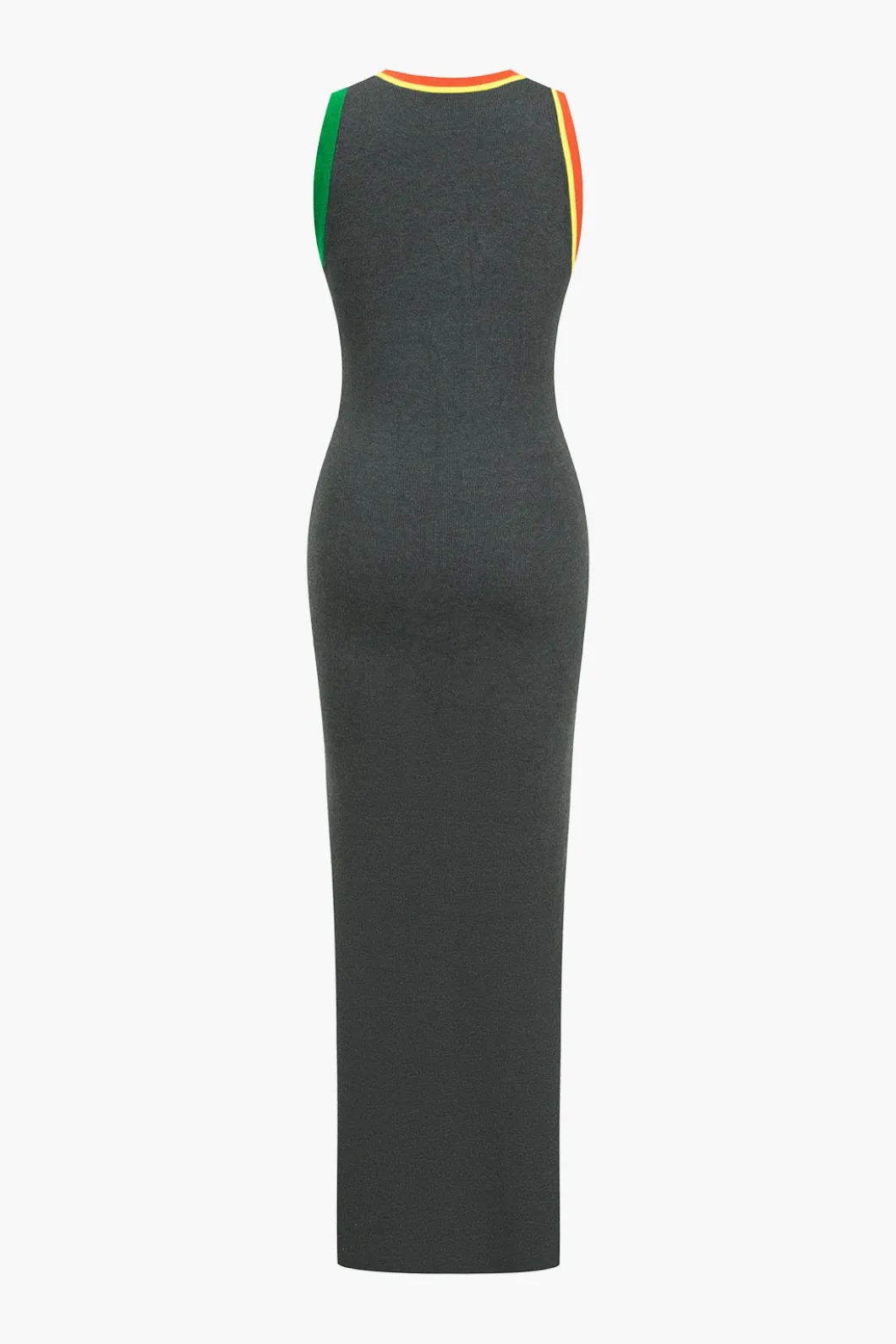Knit Color Block Tank Maxi Dress>MICAS Fashion