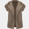 Knit Hooded Short Sleeve Cardigan>MICAS Outlet