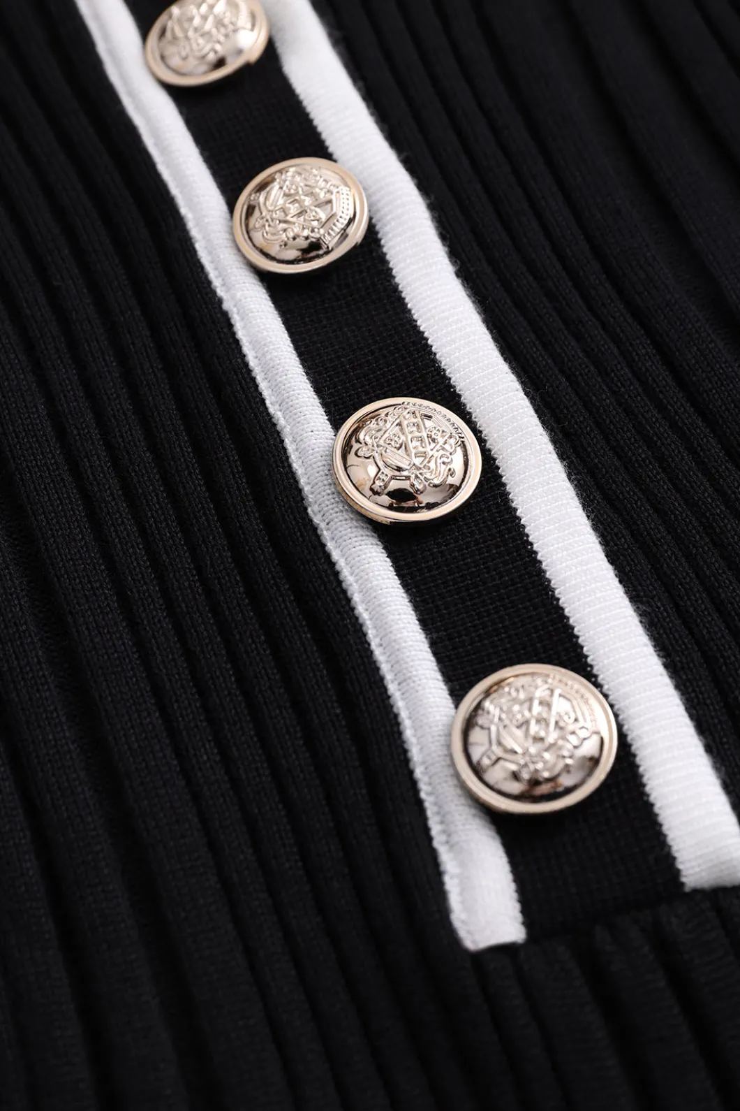 Knit Long Sleeve Button Dress>MICAS Outlet