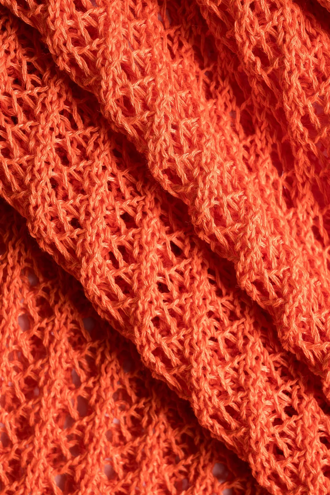 Knit Mesh Scallop Edge Long Sleeve Dress>MICAS New