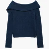 Knitted Button Asymmetrical Long-Sleeve Top>MICAS Fashion