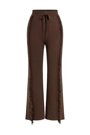 Knitted Drawstring Fringe Sweater Trousers>MICAS Best