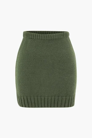 Knitted High Waist Skirt>MICAS Sale
