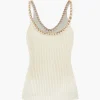 Knitted Metallic Chain Detail Tank Top>MICAS Online