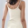 Knitted Metallic Chain Detail Tank Top>MICAS Online