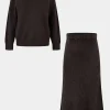 Knitted V-Neck Long-Sleeve Top And Trousers Set>MICAS Outlet