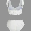 Knot Frill Trim Bikini Swimsuit Set>MICAS Discount