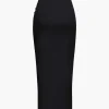Knot Side Slit Knit Midi Skirt>MICAS Best