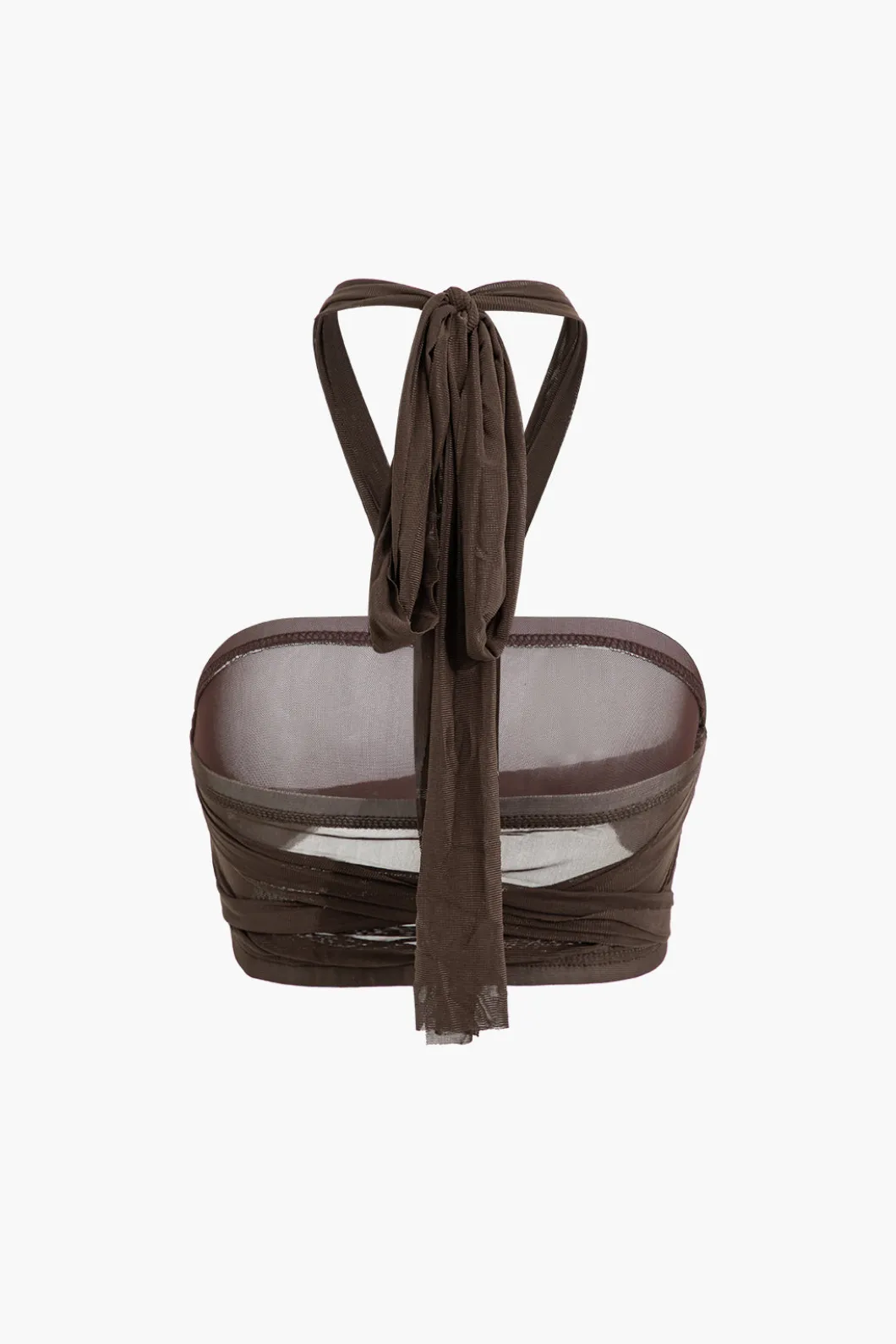 Knot Tie Halter Mesh Tank Top And Mini Skirt Set>MICAS Online