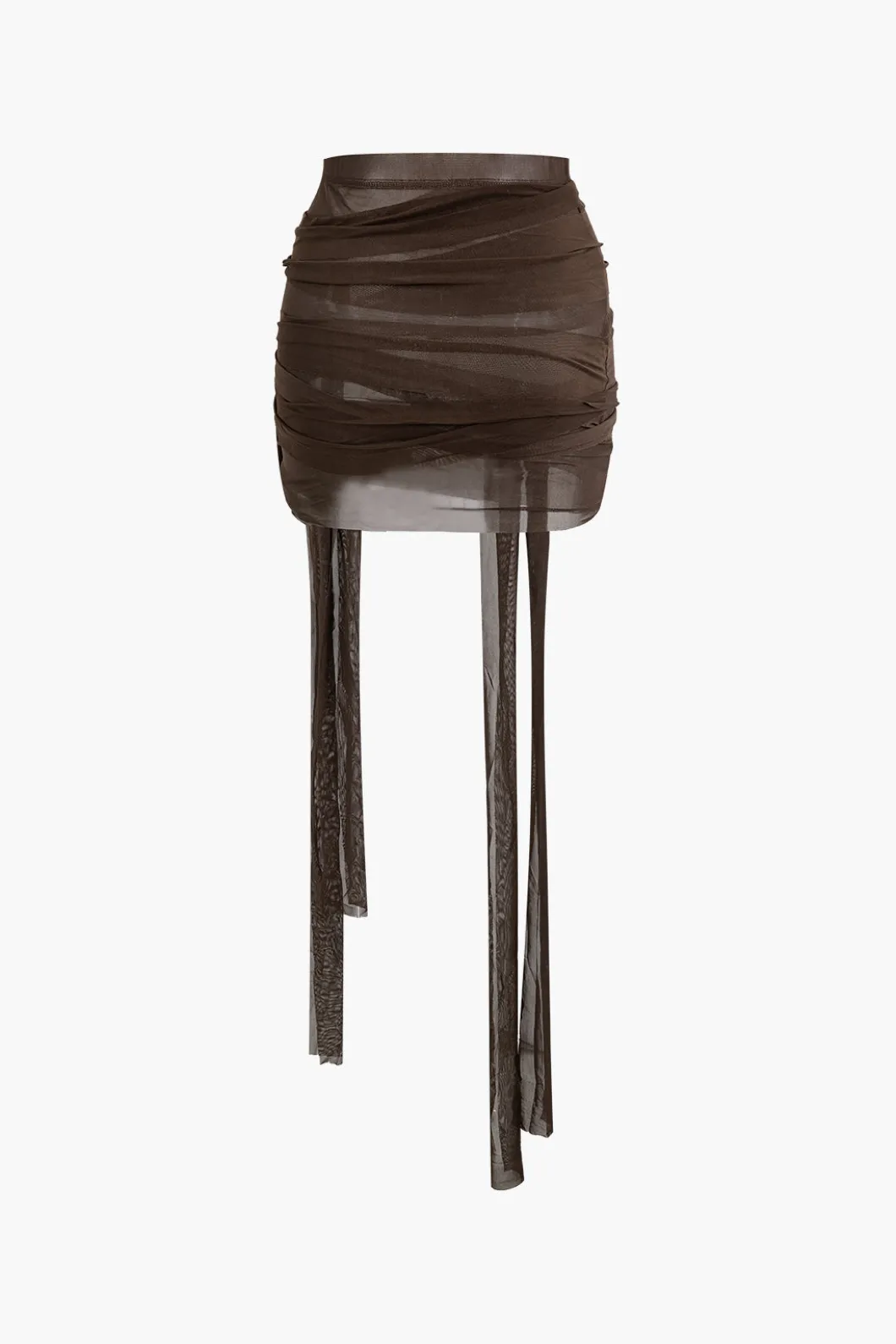 Knot Tie Halter Mesh Tank Top And Mini Skirt Set>MICAS Online