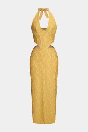 Lace Cut Out Sleeveless Maxi Dress>MICAS Discount