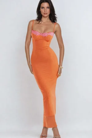 Lace Trim Cami Midi Dress>MICAS Outlet