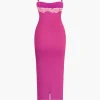Lace Trim Cami Midi Dress>MICAS Outlet