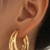Layer Circle Metal Earrings>MICAS New