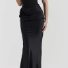 Layer Strapless Mermaid Maxi Dress>MICAS Best