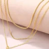 Layered Pendant Lock Chain Necklace>MICAS Hot