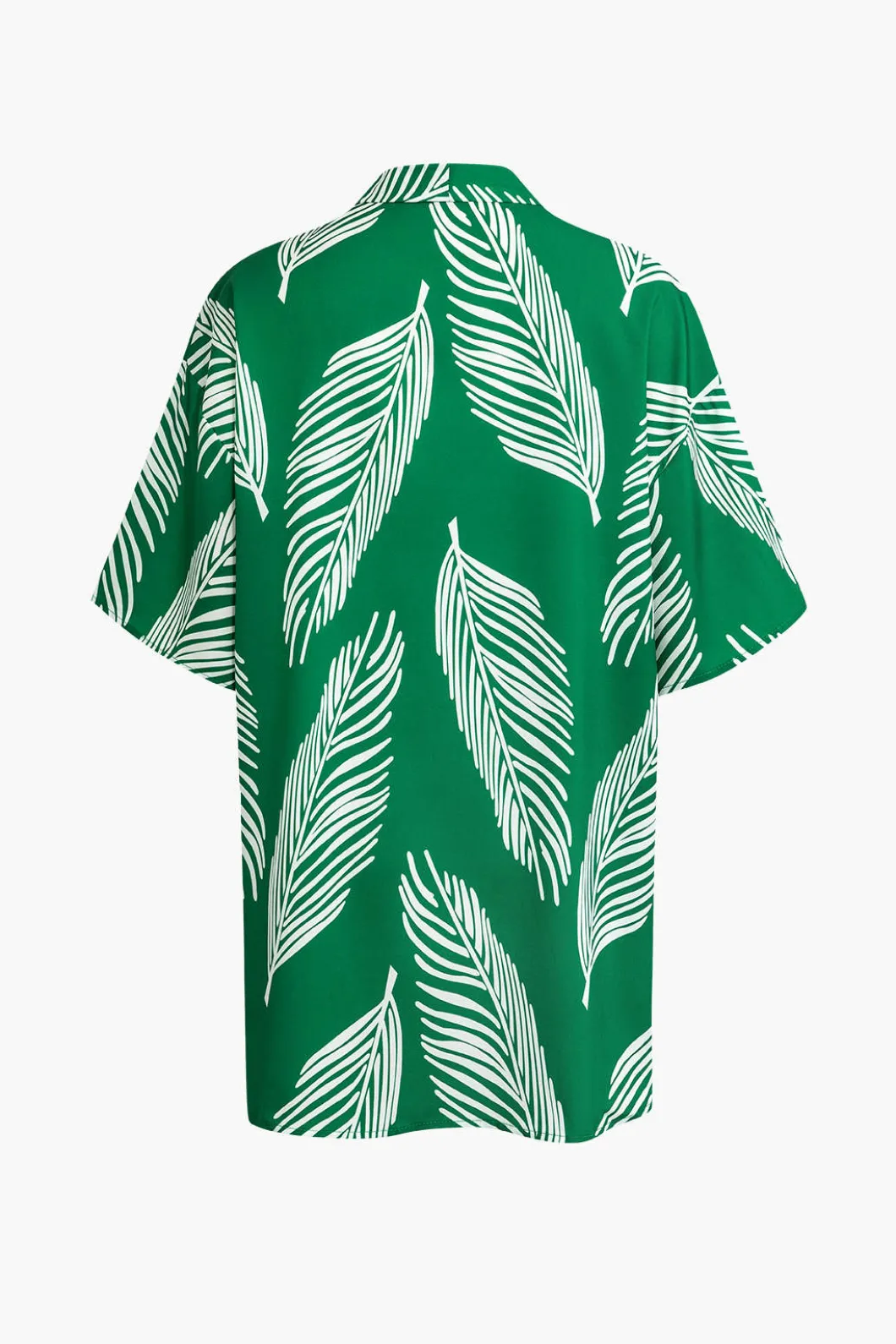 Leaf Print Drawstring Shorts Set>MICAS Discount