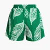 Leaf Print Drawstring Shorts Set>MICAS Discount